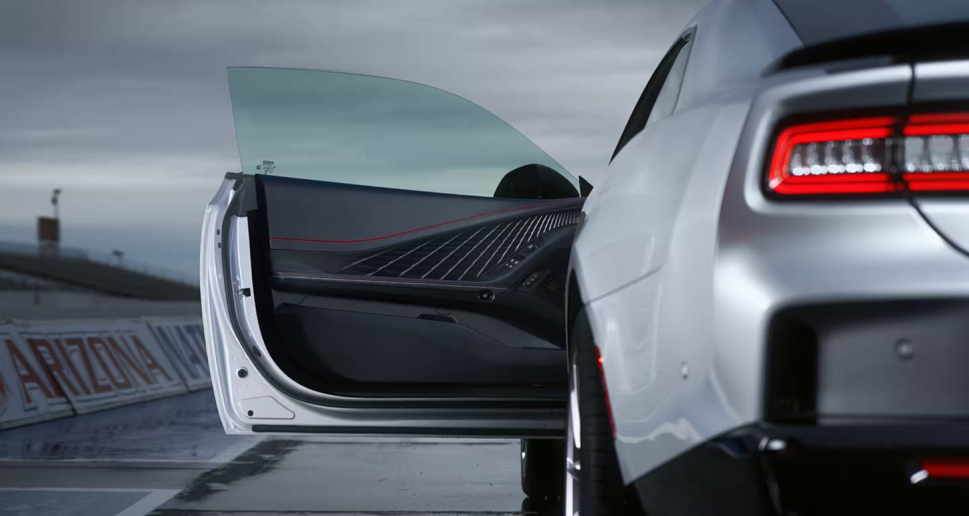 Vehicle with an open door