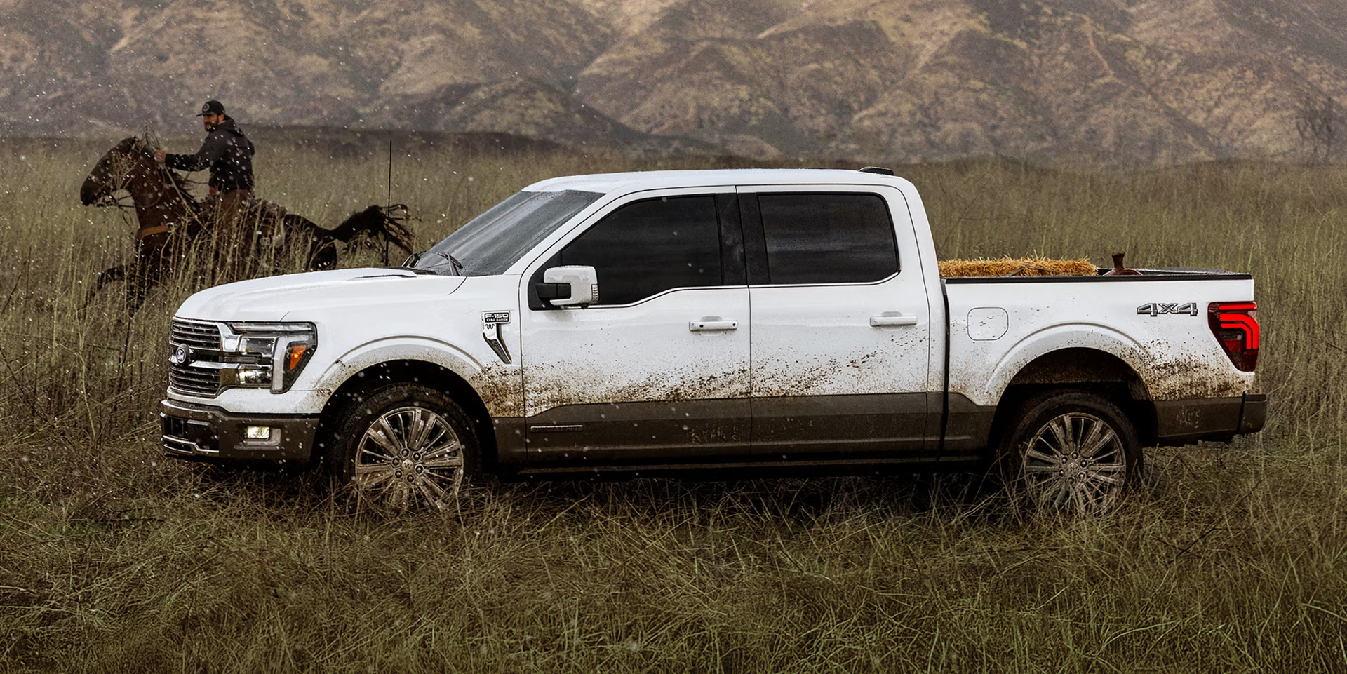 Ford truck and Grizzly hunting blind at Fillback Ford