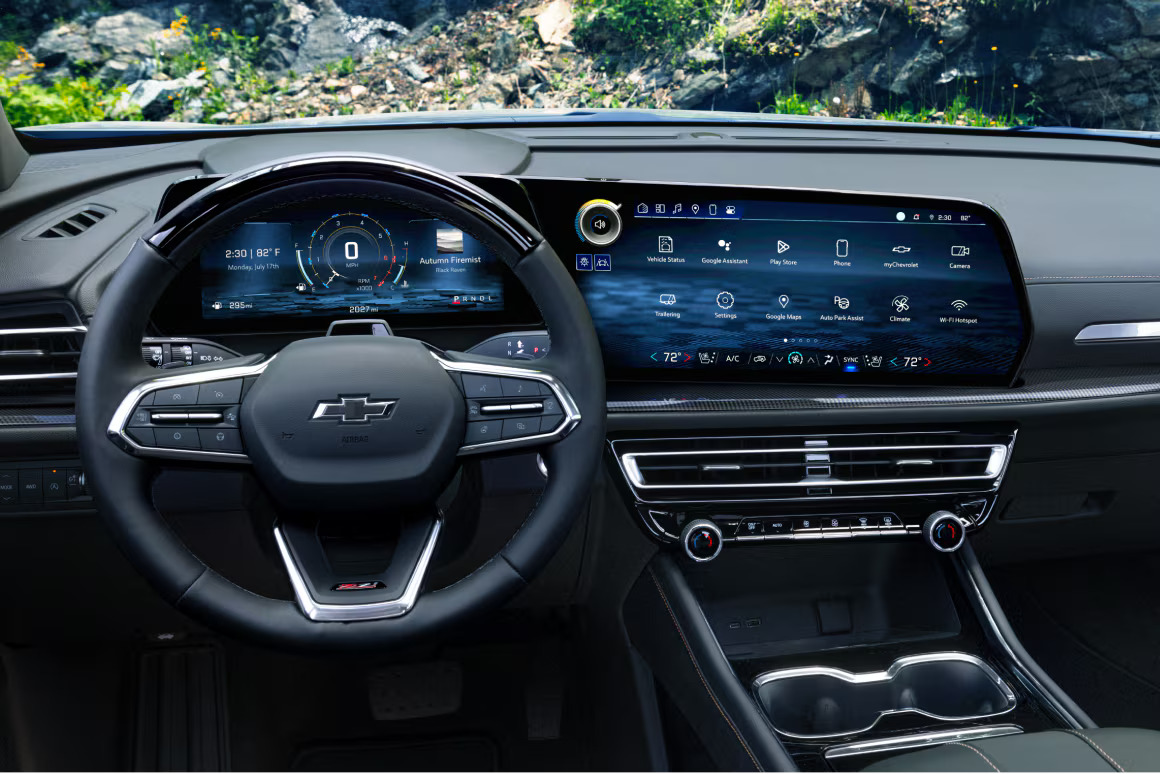 2027 Chevrolet Traverse Cabin Glance camera and touchscreen
